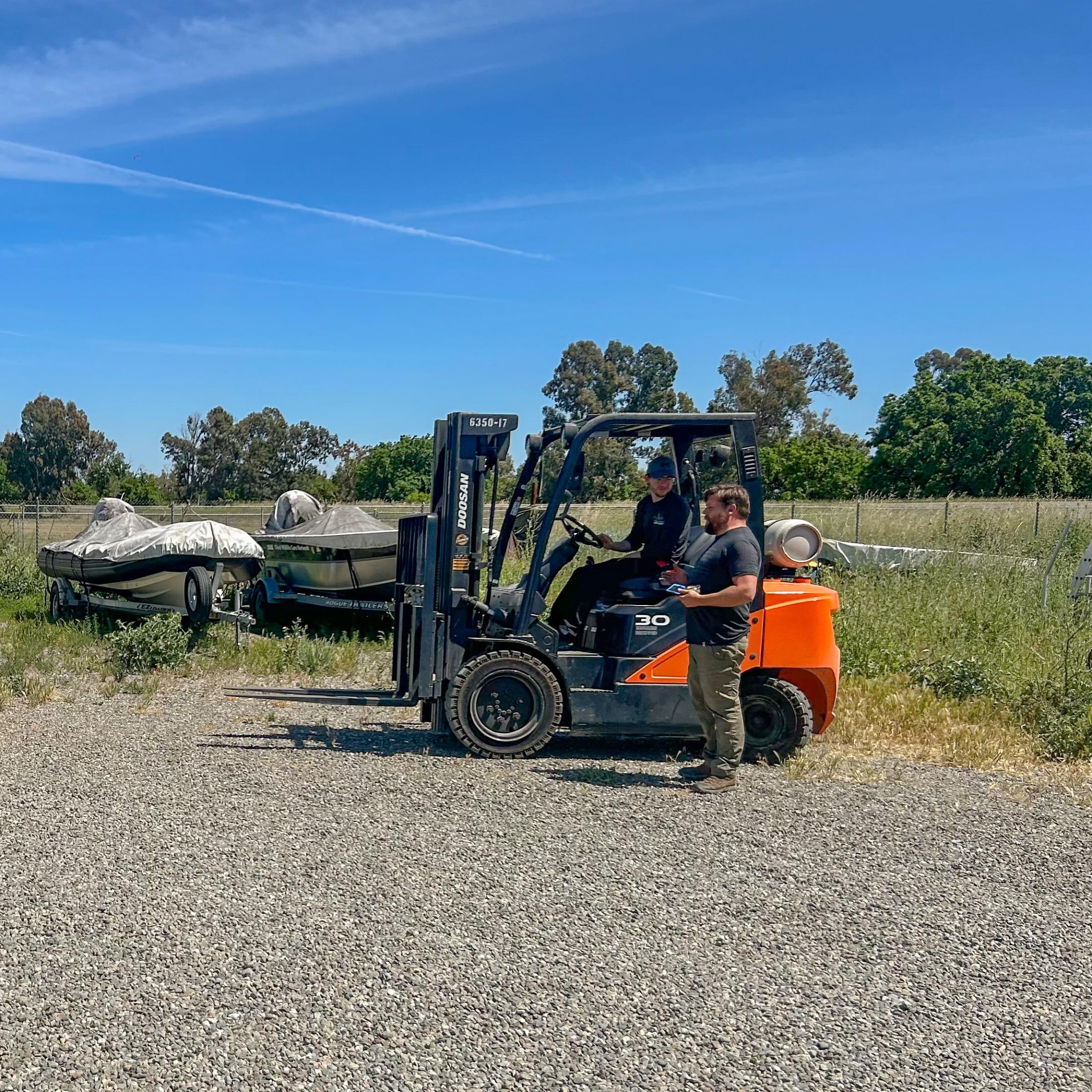 Learning to operate a forklift