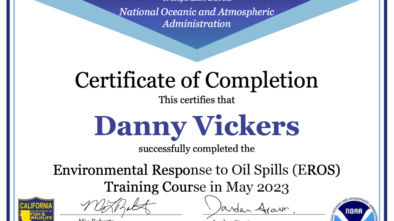 EROS Certificate
