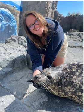 Photo of Frankie with a Harbor Seal