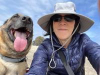 Julie and her dog Phoenix